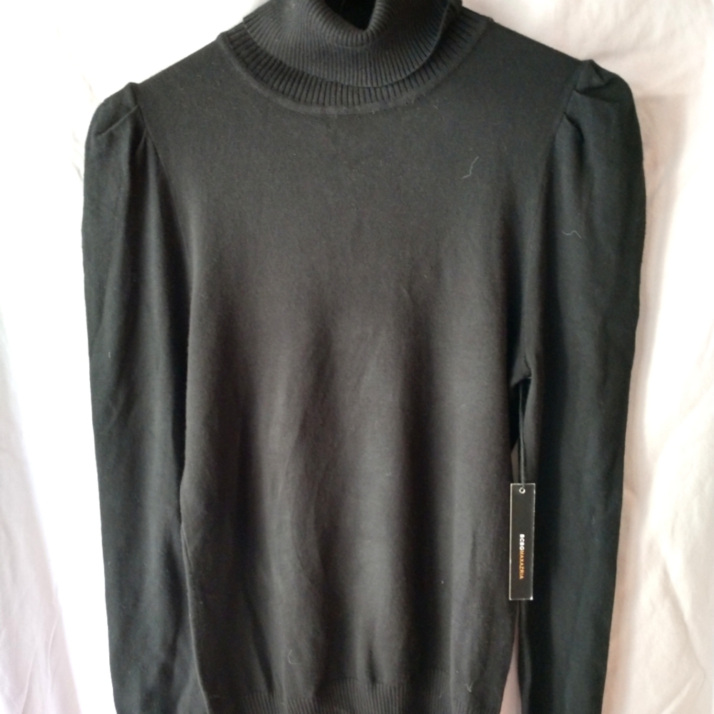 Brand new,  BCBG maxaria black fitted turtleneck.